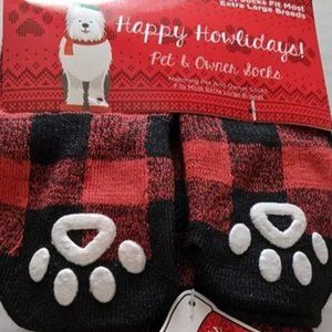 Happy Howlidays Pet & Owner Socks - XL